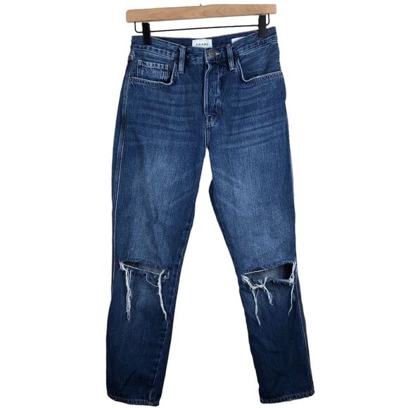 FRAME High-Rise Le Original Straight Leg Jeans Button Fly 26 - Picture 1 of 11